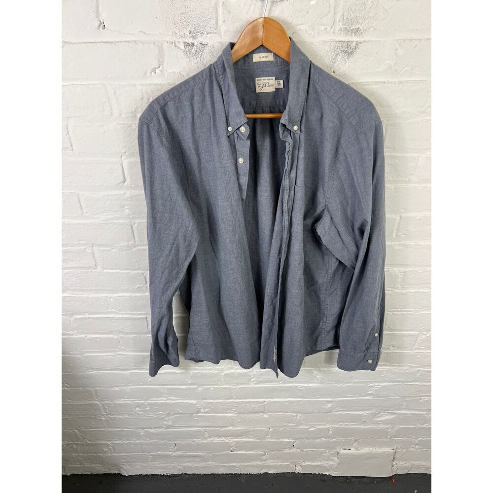 J. Crew Men's Classic Fit Button Down Shirt Long Sleeve Smoky Slate Size XL